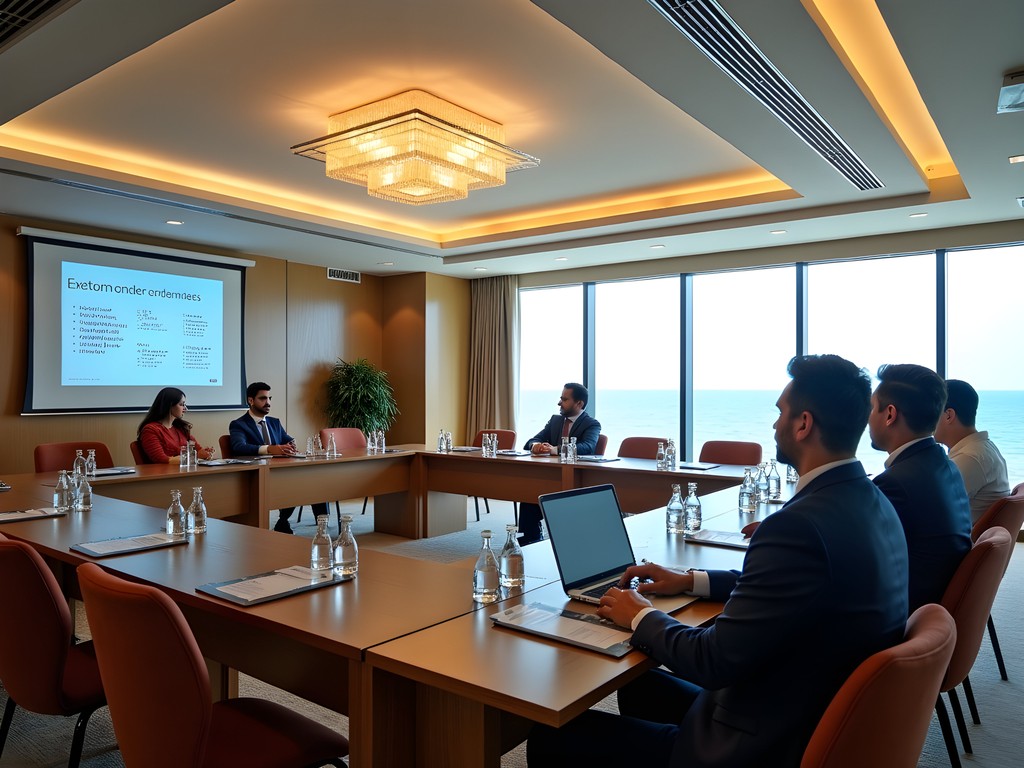 Professional business meeting at Ayla Convention Center in Aqaba