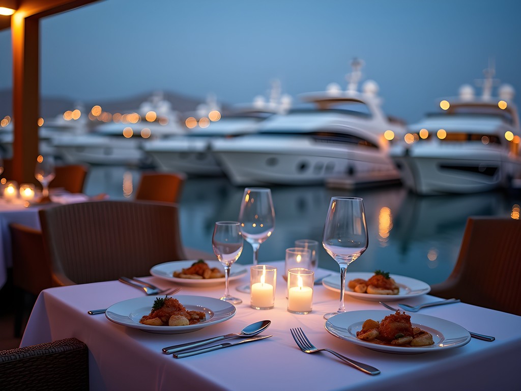 Business dinner at Royal Yacht Club Aqaba with marina views