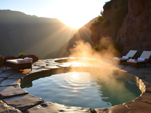 Private thermal pools overlooking Colca Canyon, perfect for business traveler recovery