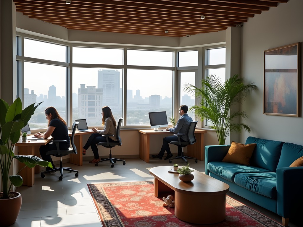 Modern coworking space in Tashkent with business professionals
