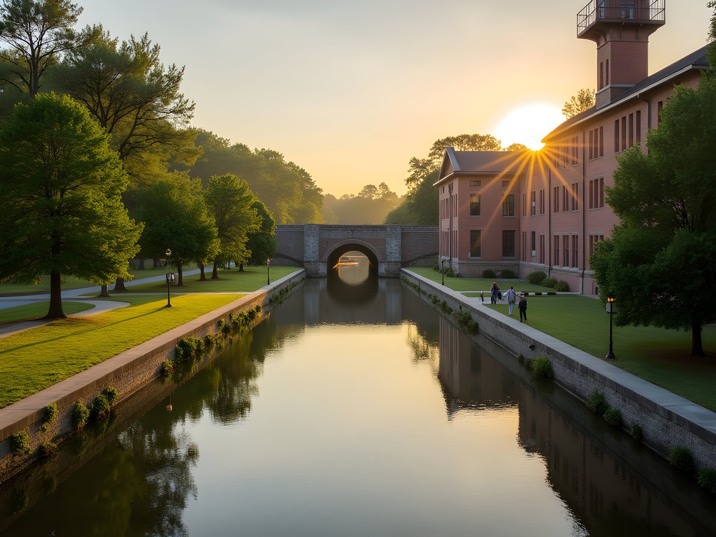 Business professional taking a reflective break along Augusta Canal