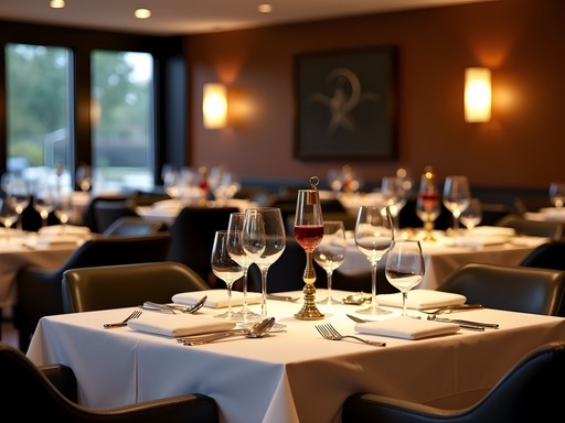 Elegant business dinner setting at Anthony's Chophouse in Carmel