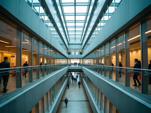 Des Moines skywalk system connecting downtown buildings