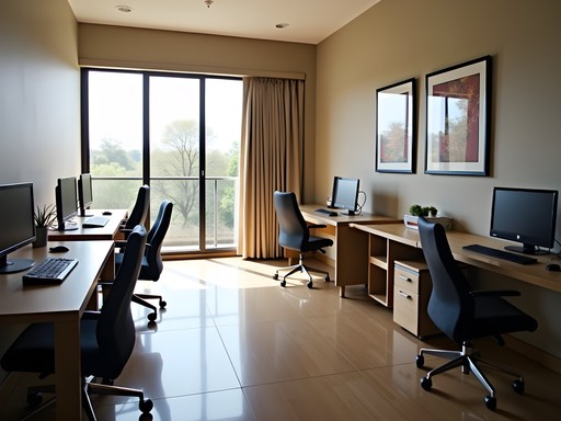 Business workspace at Thapama Hotel in Francistown