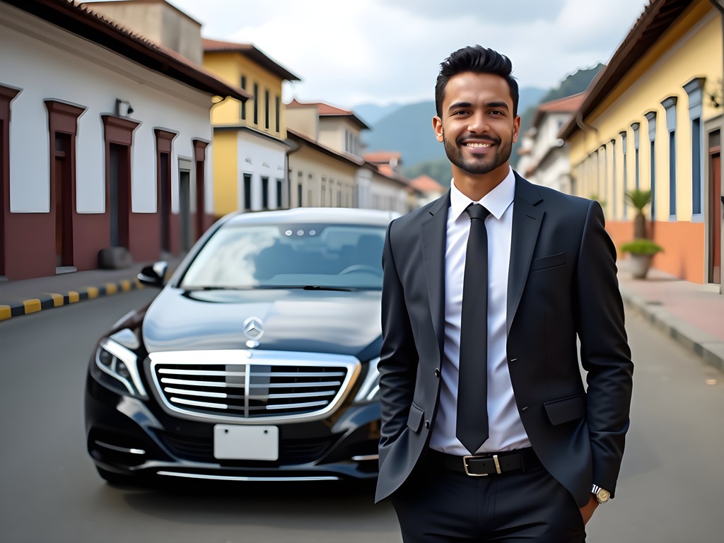 Executive transport options in Ibagué with driver and luxury vehicle