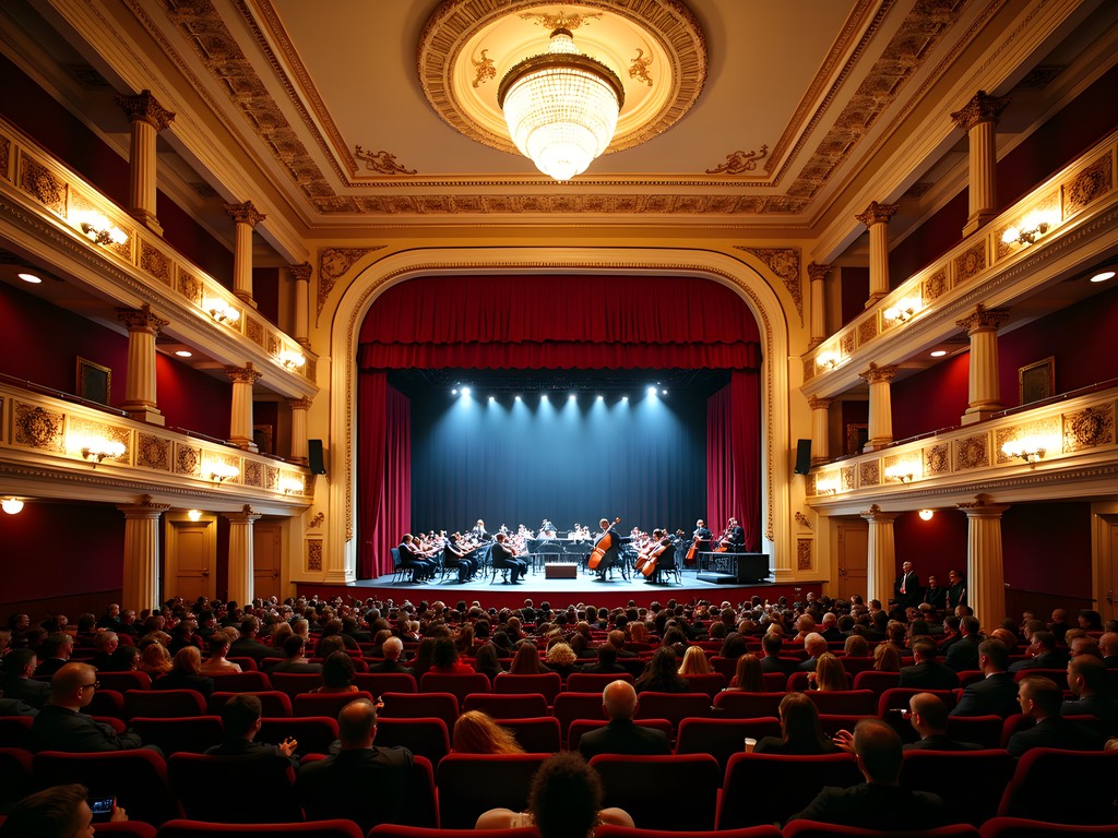 Evening performance at the historic Hilbert Circle Theatre, home of the Indianapolis Symphony Orchestra