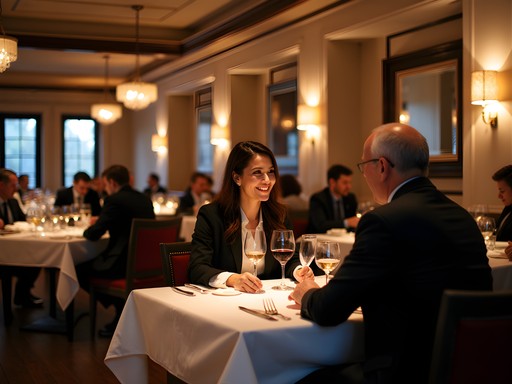 Professional business dinner setting at Omar's Uptown in Jonesboro
