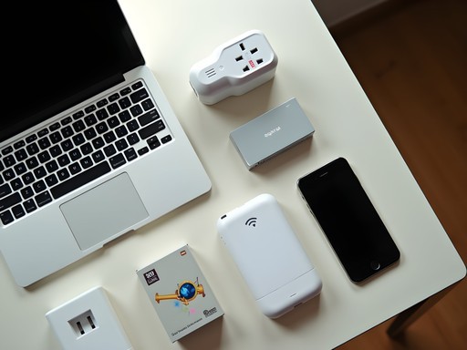 Business traveler's essential tech setup for working in Kaduna including backup power and connectivity solutions