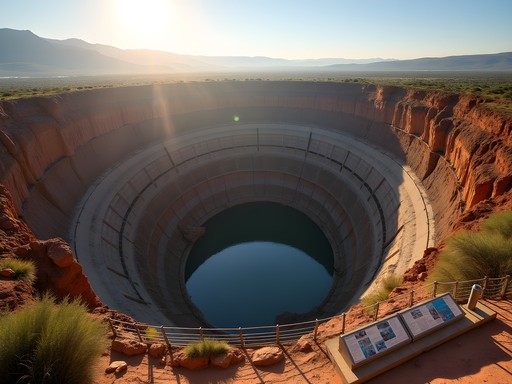 Business traveler overlooking Kimberley's famous Big Hole mining site