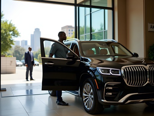 Professional driver and vehicle for business transportation in Kinshasa