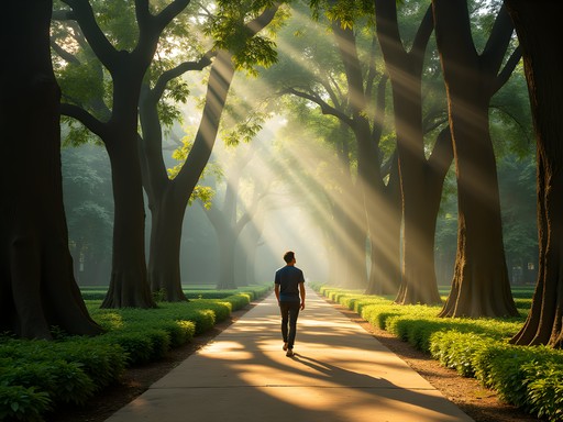 Business traveler finding focus in Kolkata's botanical gardens