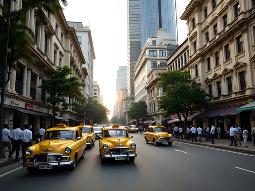 Business traveler navigating Kolkata's vibrant transportation options