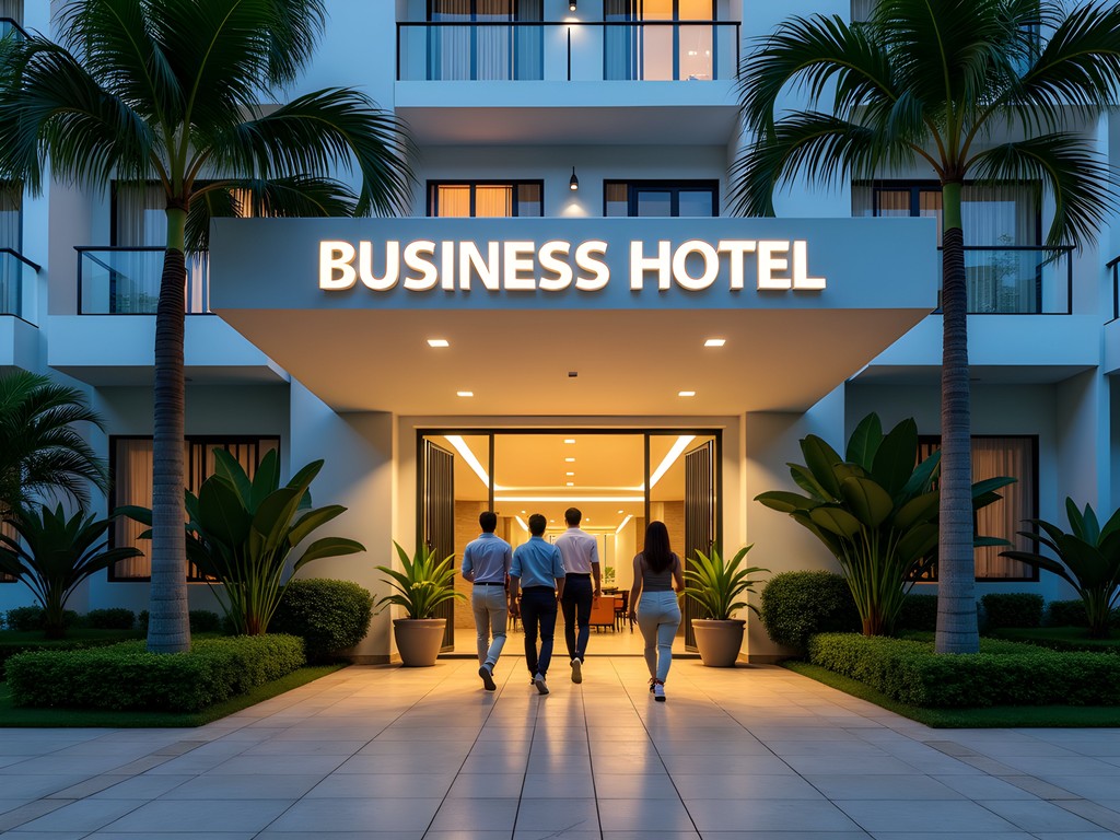 V-Plaza Hotel exterior in Kuala Belait showing modern business hotel facade