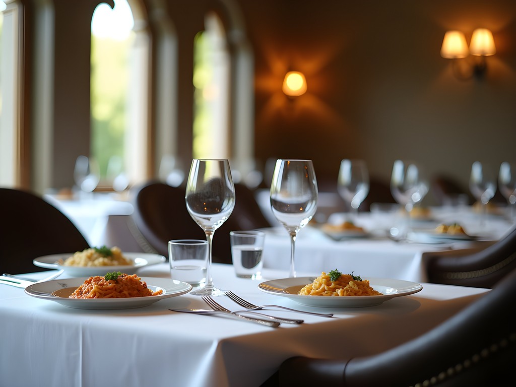 Professional business dinner at Pasta Plus restaurant in Laurel