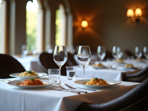 Professional business dinner at Pasta Plus restaurant in Laurel