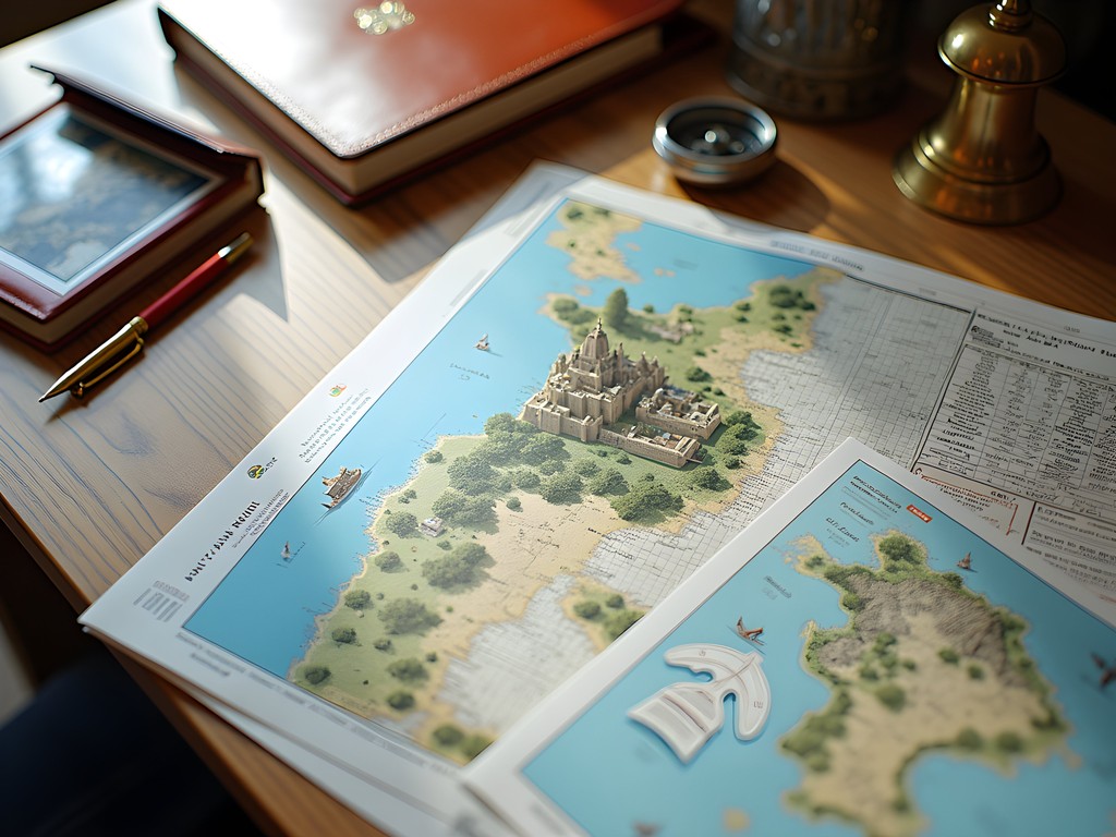 Executive retreat planning materials with Mont-Saint-Michel tidal charts and schedules