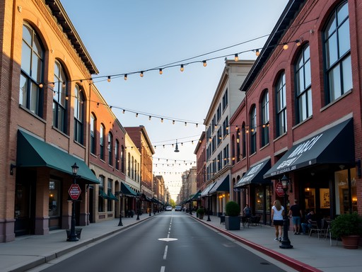 Oklahoma City Automobile Alley historic district with renovated buildings and local businesses