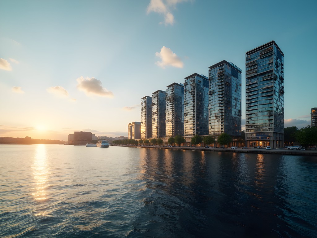 Oslo's Barcode Project business district skyline with modern architecture and fjord backdrop
