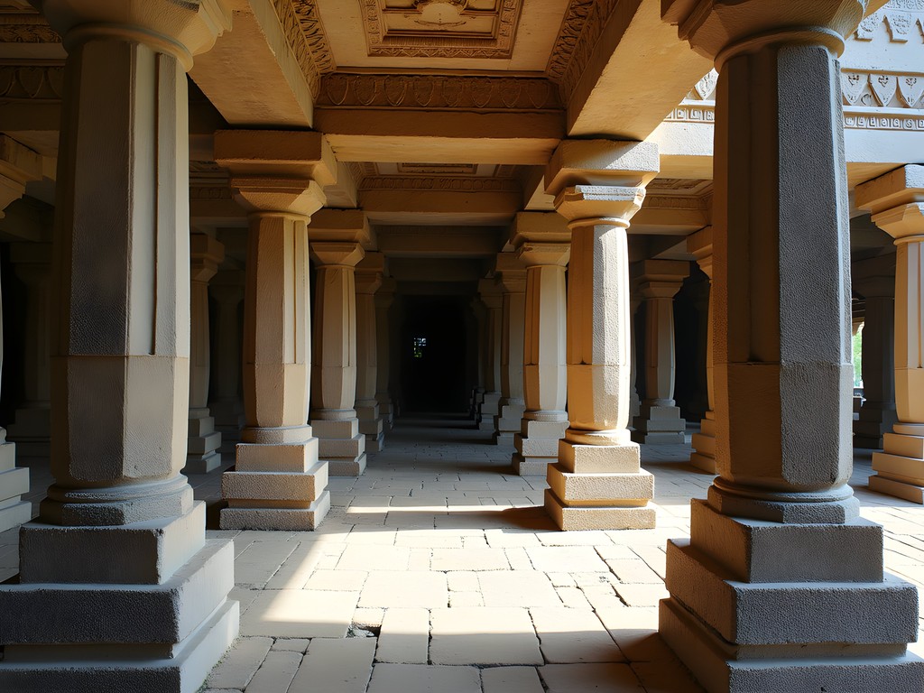 Ancient rock-cut Pataleshwar Cave Temple in Pune with intricate stone carvings