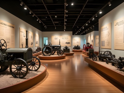 Historical agricultural engineering exhibit at Olmsted County History Center