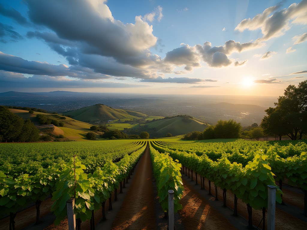 Panoramic view of Silicon Valley from Ridge Vineyards tasting room