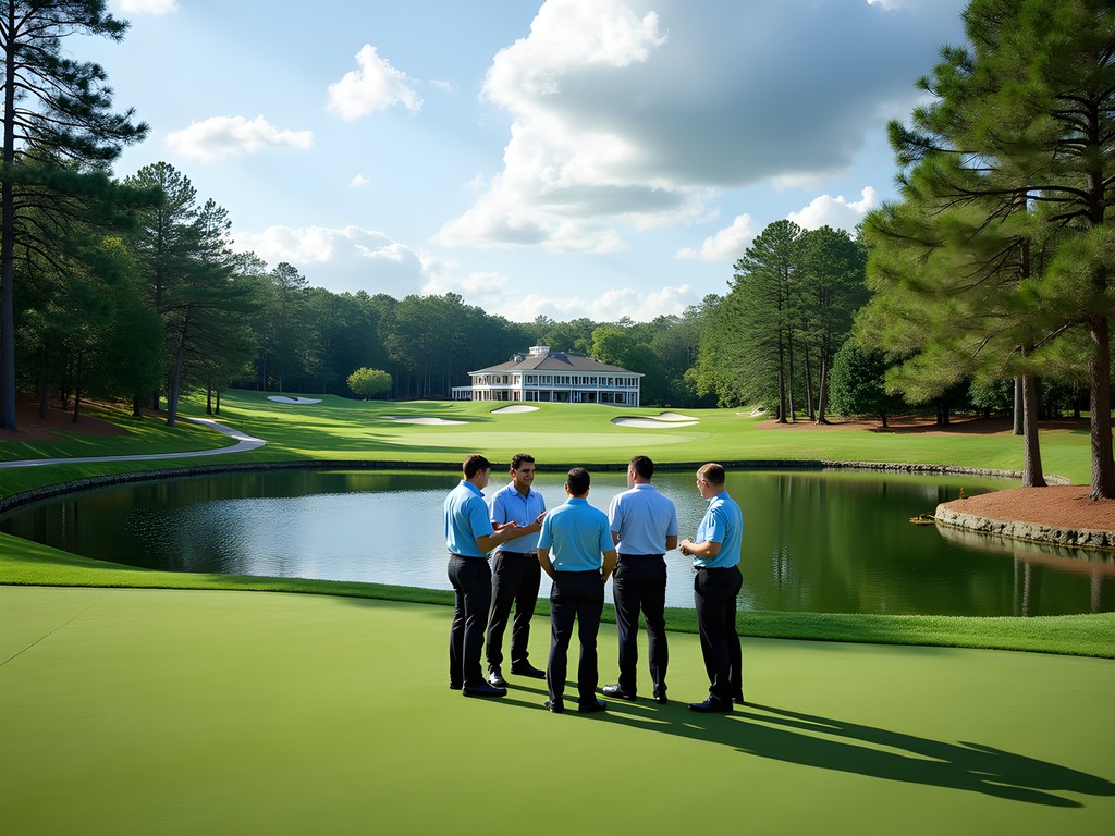 Business professionals networking while golfing at a premium golf course in Sandy Springs area