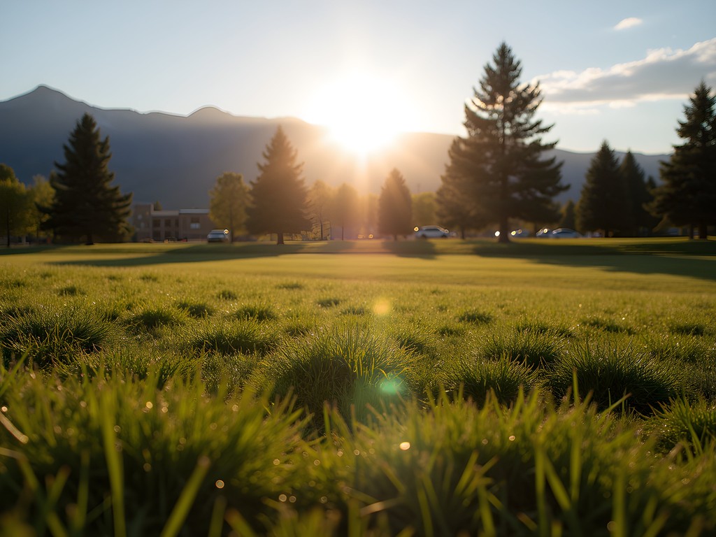 Morning tai chi practice in Kendrick Park Sheridan Wyoming with mountain views