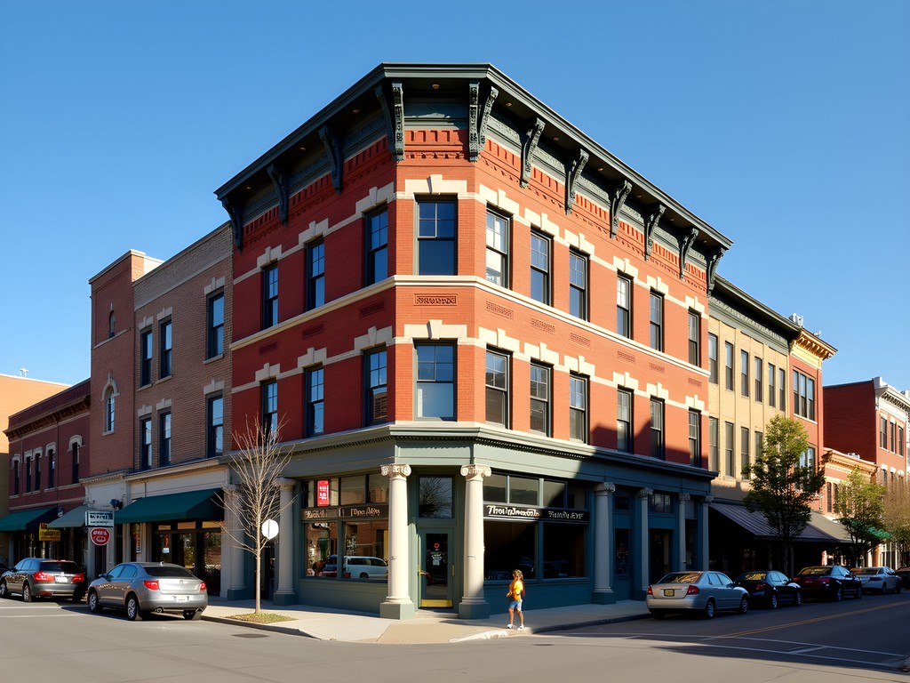 Historic 4th Street in downtown Sioux City with preserved brick architecture