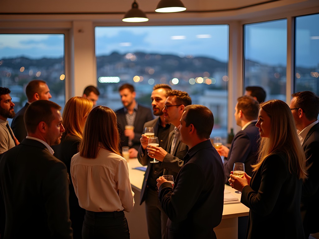 Professional networking event in Wellington coworking space