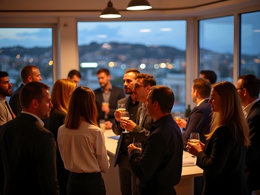 Professional networking event in Wellington coworking space