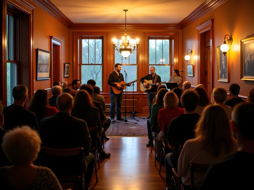 Intimate jazz performance at Kerrytown Concert House with audience seated close to performers