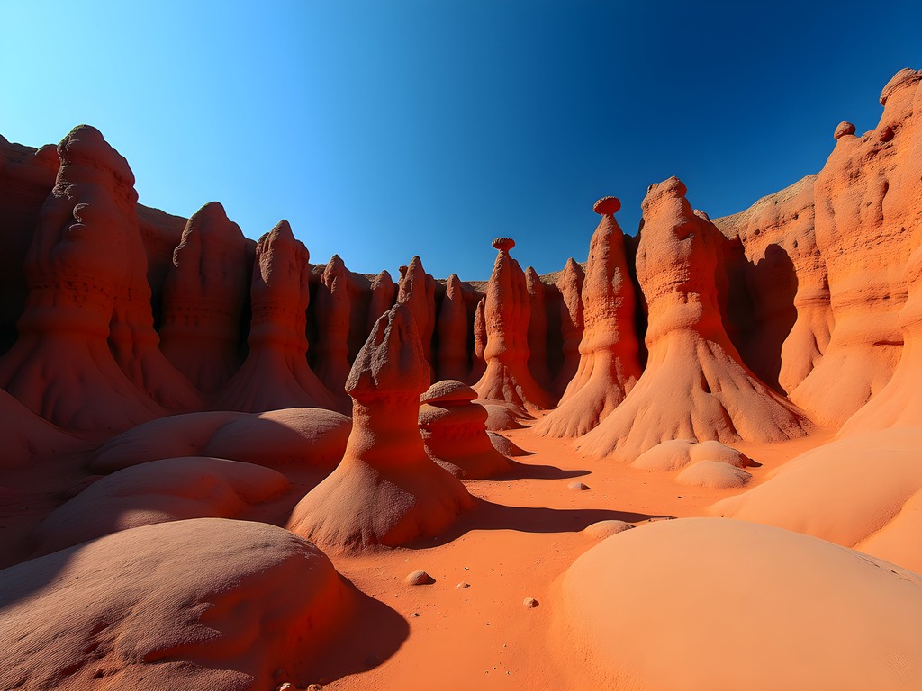 Dramatic red sandstone formations of the Red Tsingy near Antsiranana