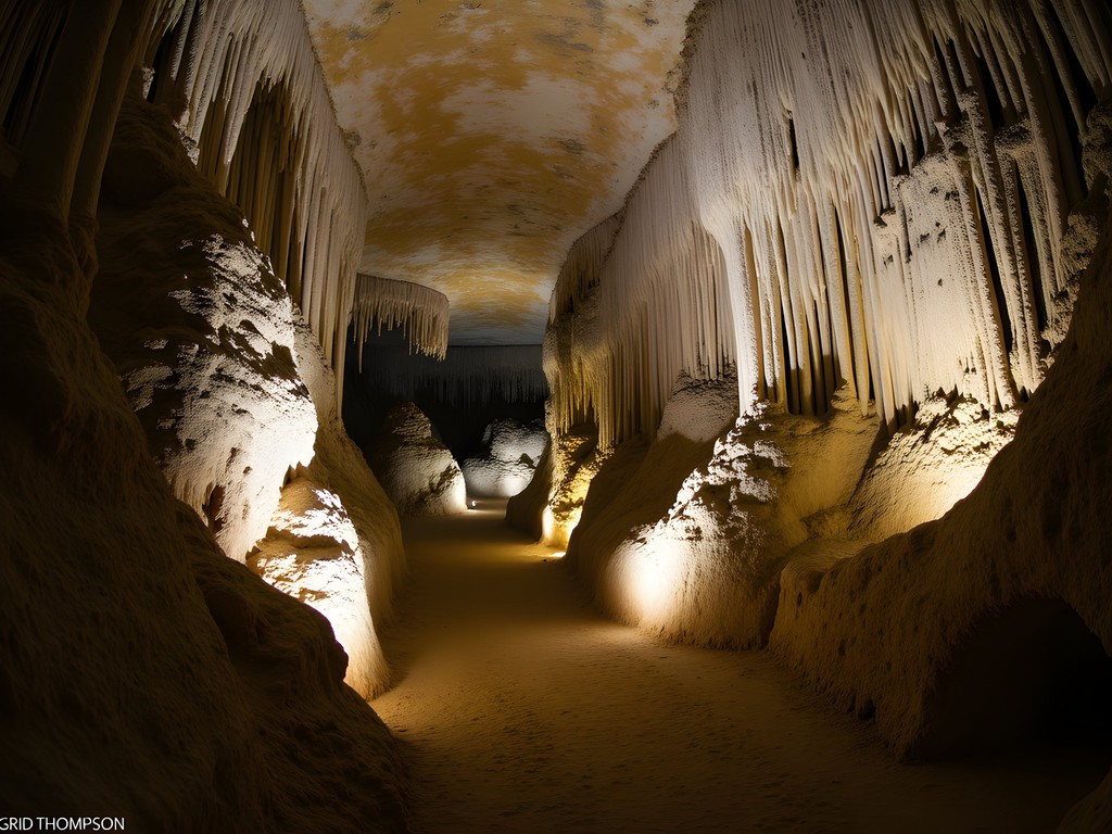 Spectacular limestone formations inside Mammoth Cave National Park