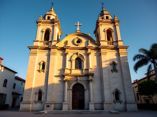 The ornate Spanish colonial architecture of Corpus Christi Cathedral