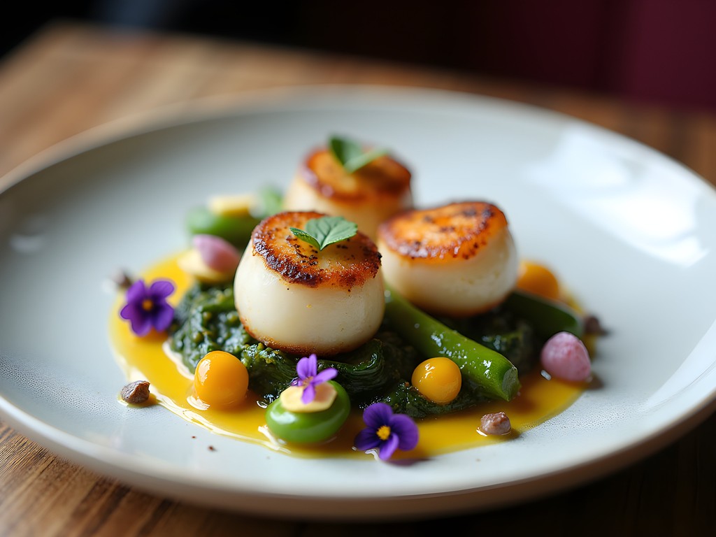 Modern Scottish cuisine featuring local ingredients in an Edinburgh restaurant