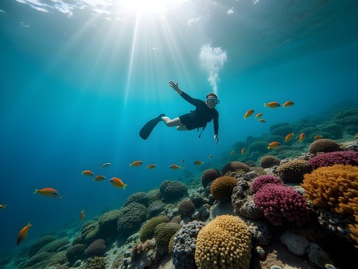 Snorkeling in the clear waters of Indian Bay with colorful coral and tropical fish