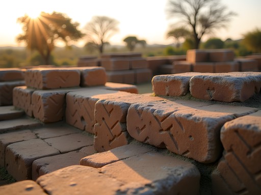 Ancient stone walls of Naletale Monument showing intricate geometric patterns