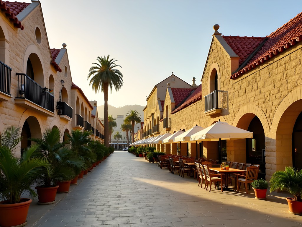 Historic German Colony architecture along Ben Gurion Boulevard in Haifa