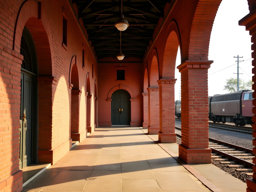 Historic Kaduna Railway Station with colonial architecture and vintage trains