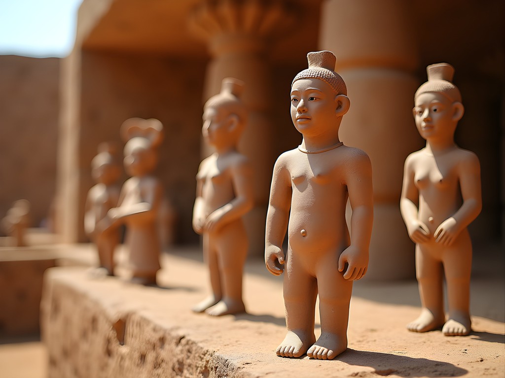 Ancient Nok terracotta artifacts at archaeological site near Kaduna