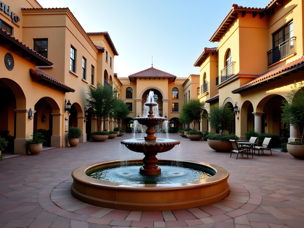 Spanish-inspired fountains at Country Club Plaza in Kansas City