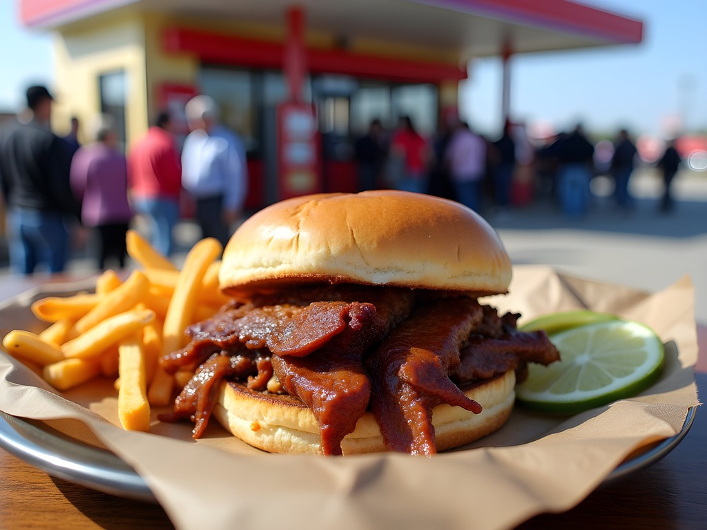 Authentic Kansas City BBQ at Joe's Kansas City in a gas station