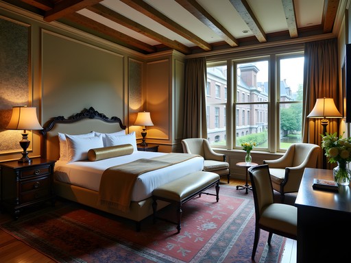 Elegant interior of boutique hotel in historic Amsterdam canal house