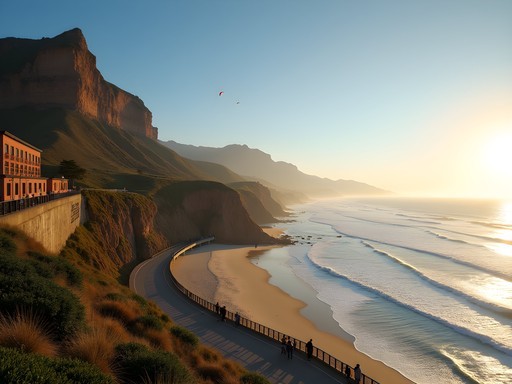 The stunning Miraflores coastline along Lima's Malecón boardwalk