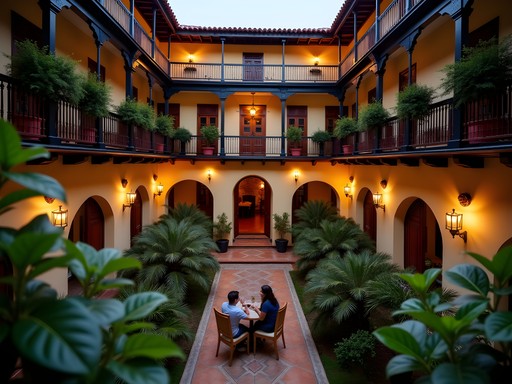 Restored colonial mansion boutique hotel in Lima's Barranco district