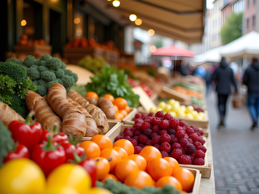 Fresh local produce and specialty foods at Mechelen's Saturday market in the Grote Markt