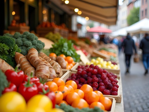 Fresh local produce and specialty foods at Mechelen's Saturday market in the Grote Markt