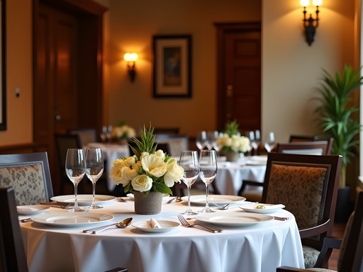 Elegant business dinner at upscale Nairobi restaurant with sophisticated African decor