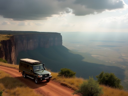 Dramatic Great Rift Valley viewpoint on journey from Nairobi to Maasai Mara