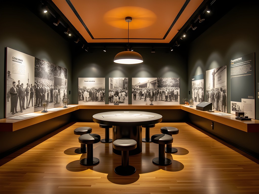 Civil Rights Room at Nashville Public Library with historic photographs and exhibits